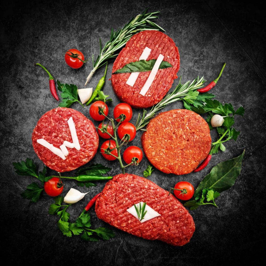 Ambachtelijke hamburgers van Keurslager De Meulder in Brasschaat, waaronder Wagyu-, Limousin-, Black Angus- en Entrecôteburgers.